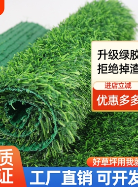 绿色仿真草坪地毯人工假草坪地垫户外造景人造塑料草皮铺垫是围挡