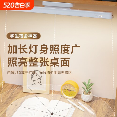 大学生宿舍酷毙灯管学习护眼台灯LED灯条书桌卧室床头灯桌面照明