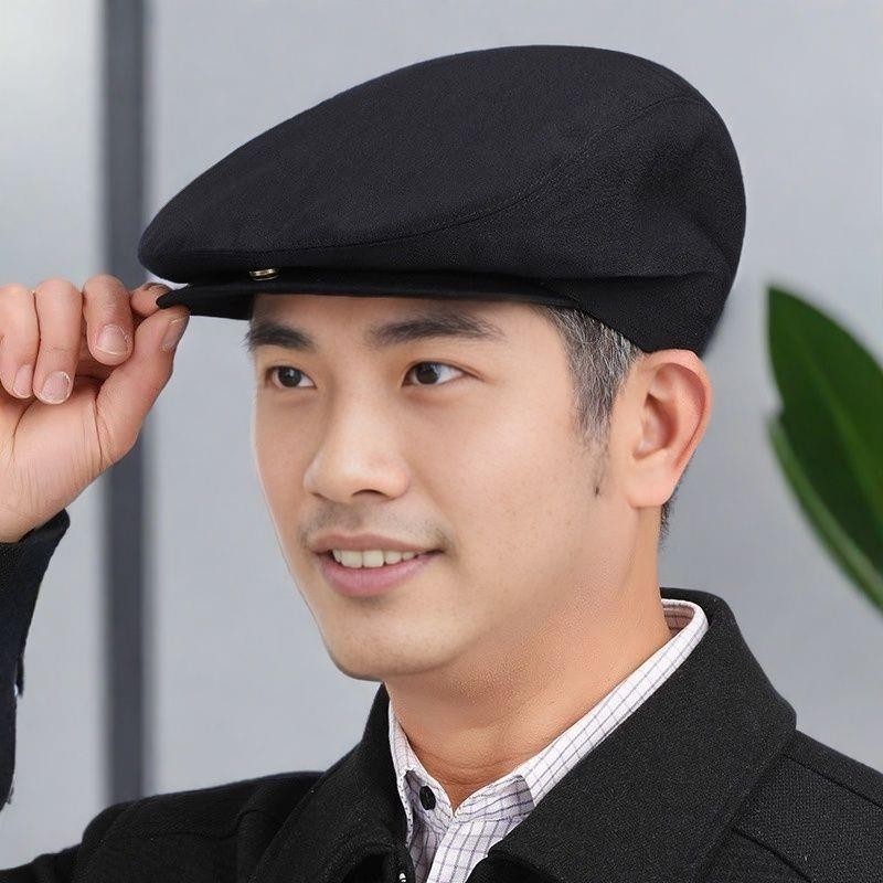 中老年人帽子男士春秋季鸭舌前进帽薄老人爷爷老头春夏爸爸帽平顶