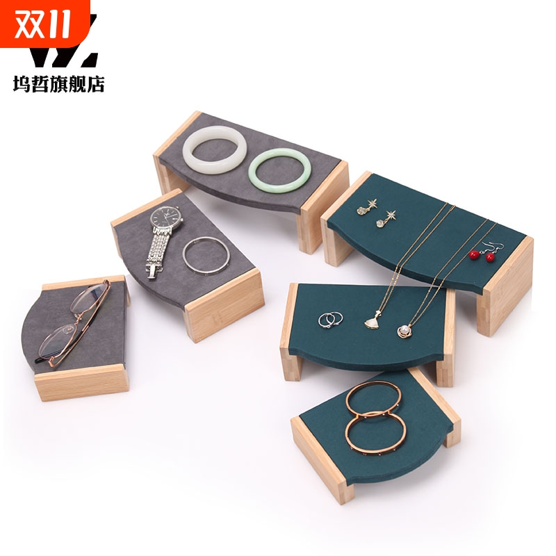 坞哲竹木首饰展示架工厂直销