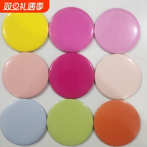 纯色小圆镜随身迷你化妆镜卡通ins学生直径7CM单面镜可爱公主镜子