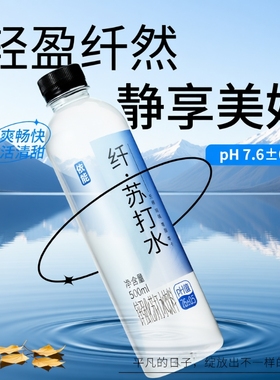 依能苏打水饮料无糖弱碱性饮用水pH值7.6无汽500ml*24瓶整箱包邮