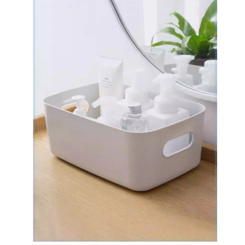 居家化妆品整理盒杂物收纳盒厨房储物盒桌面塑料盒子多规格