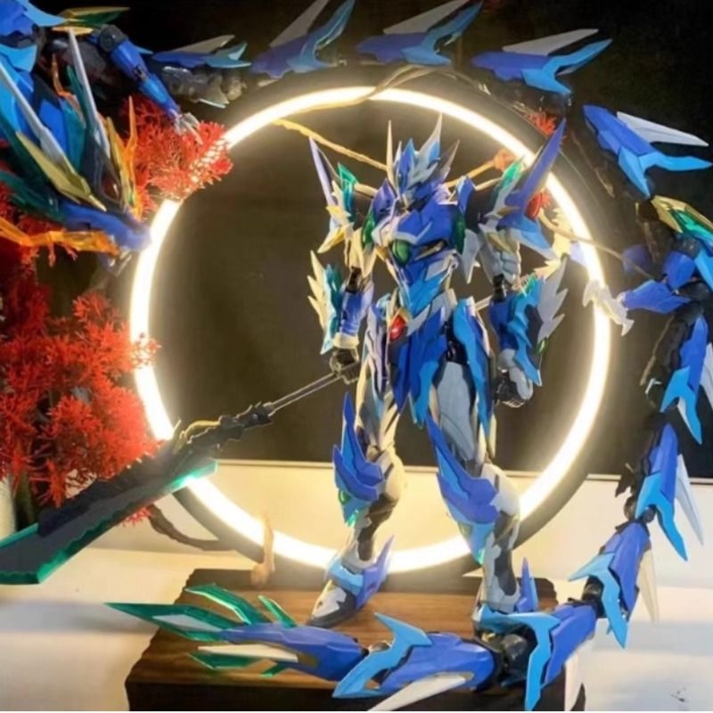 高达机甲模型摩动核国潮青龙敖丙吕布赵云拼装手办盲盒哪吒三国