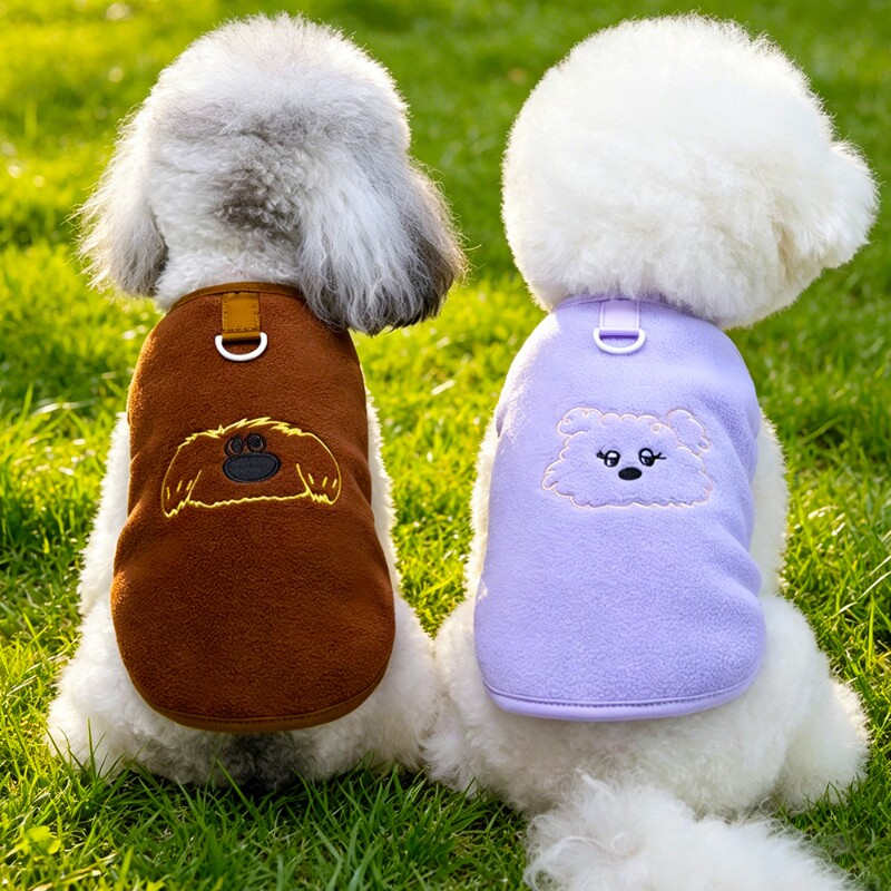 狗狗衣服秋冬装新款泰迪比熊博美猫咪宠物小型犬冬季可爱花脸绒衣