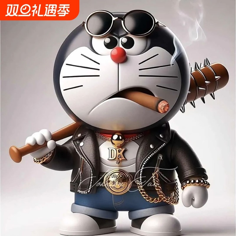 汽车贴纸罪恶都市防水装饰贴叮当猫划痕遮挡贴车身动漫霸气