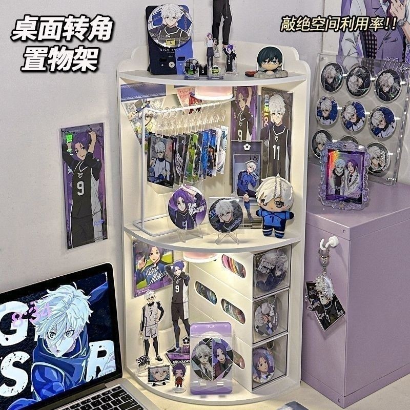 宿舍转角置物架桌面吧唧谷子立牌展示架子二次元周边吃谷人,收纳整理,整理架/置物架/收纳架,淘宝优惠券,粉丝福利购,淘宝优惠卷