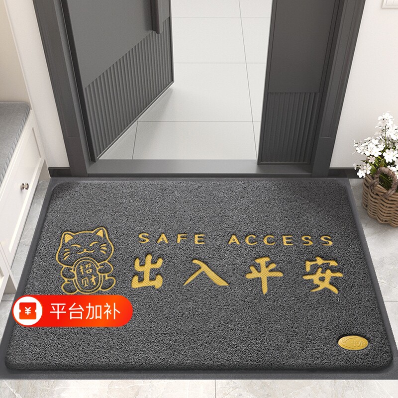 入户门垫进门地垫大门口丝圈蹭脚垫出入平安家用垫子地毯防滑欢迎