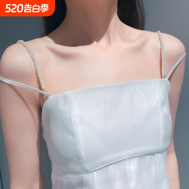 龙虾扣珍珠肩带吊带礼服带子可拆一字领性感抹胸肩带高颜值外露夏