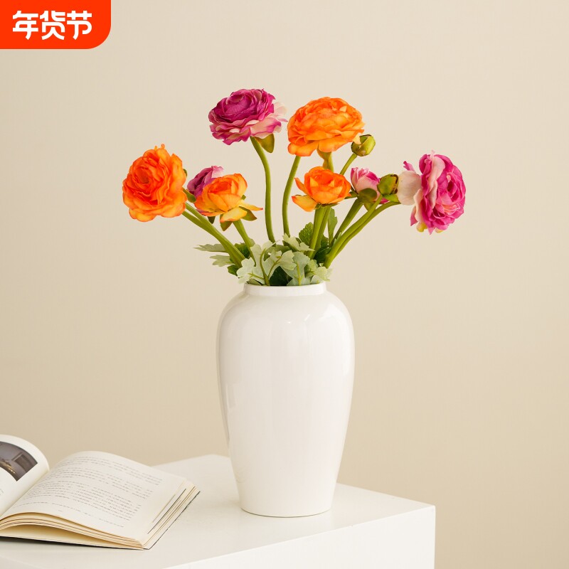 陶瓷花瓶水培插花器装饰摆件客厅玄关餐桌轻奢高级感桌面办公室