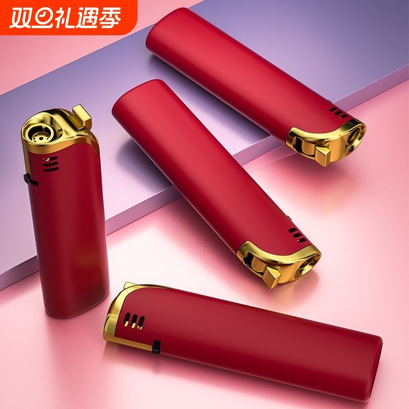 新款橡皮漆金属防风打火机直冲耐用2025充气批发高颜值创意防爆