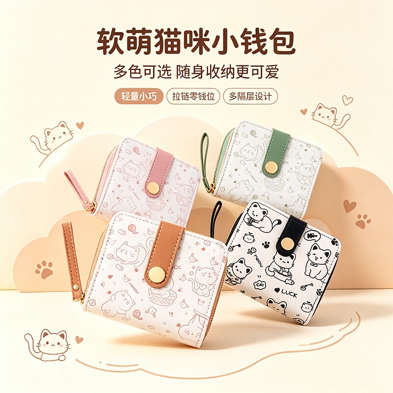 可爱卡通儿童一体零钱包图片