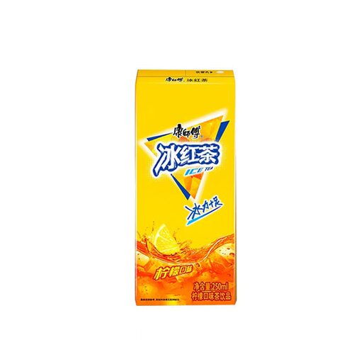 康师傅饮料冰红茶250ml*24盒家用夏季饮品批发调味茶浓缩柠檬茶饮