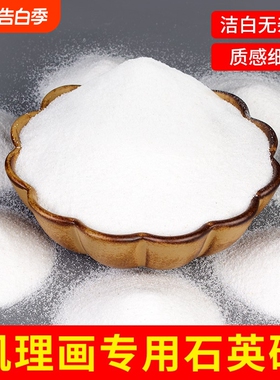 石英砂肌理画丙烯套装手工diy材料绘画工具油画丙烯颜料立体装饰画白色沙子画4080目细砂美术画画填色12色