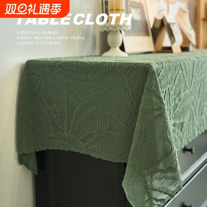 复古美式电视柜玄关鞋柜盖布客厅餐桌装饰桌布布艺防尘盖巾法式