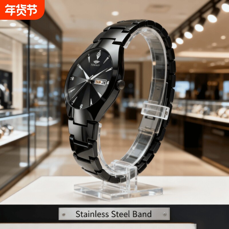 瑞士同款青少年初高中学生手表男款简约潮流全自动机械防水石英表