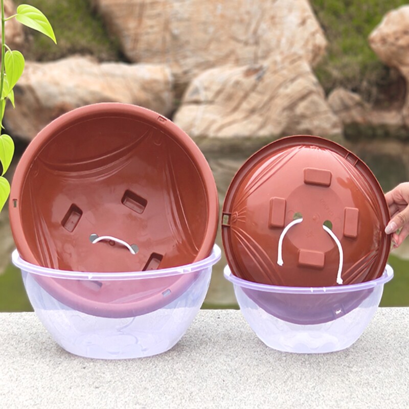 绿萝专用花盆双层大号懒人自动吸水树脂家用阳台水培花卉多肉套盆