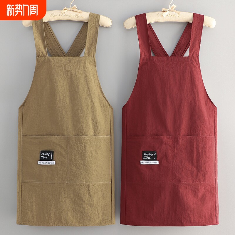 日式围裙家用2025新款防水防油男女士做饭炒菜厨房专用布围腰餐饮