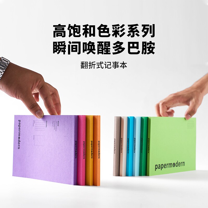 paper modern纸上摩登复古风美式上翻式易撕实用学习办公学生A5A6/a5a6空白拍纸本笔记本记事本子