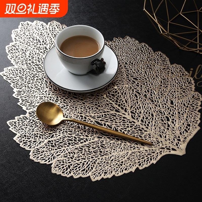 餐垫桌垫隔热垫酒店家用装饰垫餐厅防滑防烫pvc圆茶几台灯花盆垫