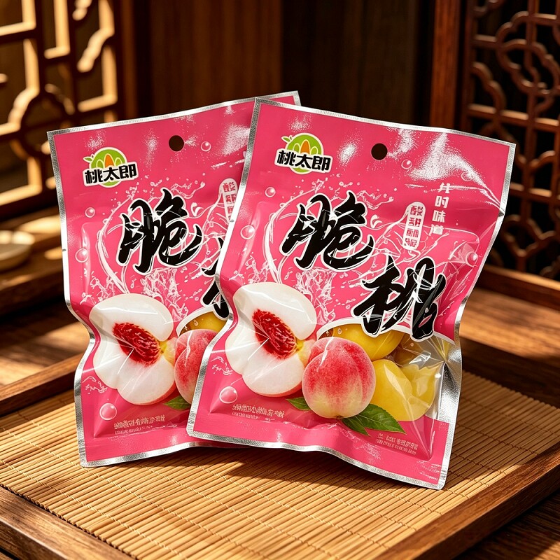 水蜜桃子锁喉桃脆桃老式童年零食怀旧回忆桃蜜饯果脯休闲味道酸甜