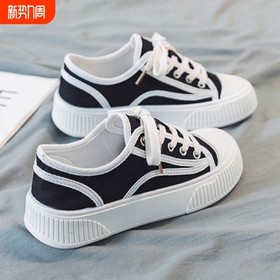 板鞋 帆布鞋 透气运动爆款 休闲百搭休闲新款 轻便 女2025厚底春秋季