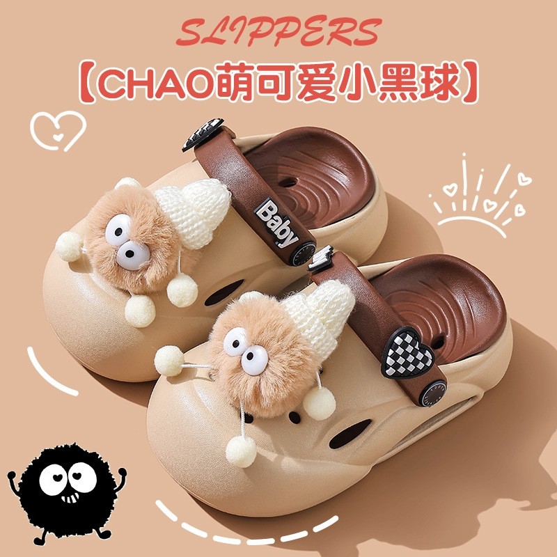 儿童洞洞拖鞋夏男童室内防滑软底居家卡通亲子宝宝凉拖