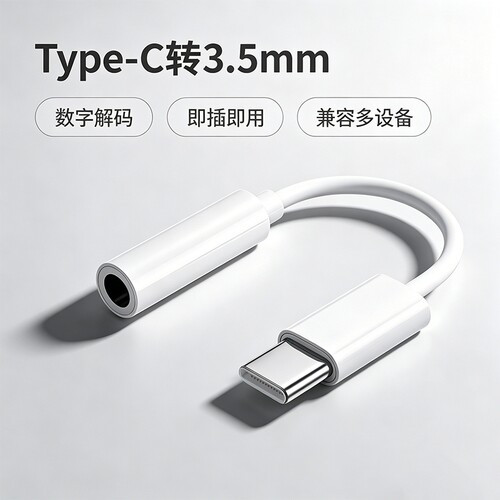 Type-C转3.5mm耳机转接线头