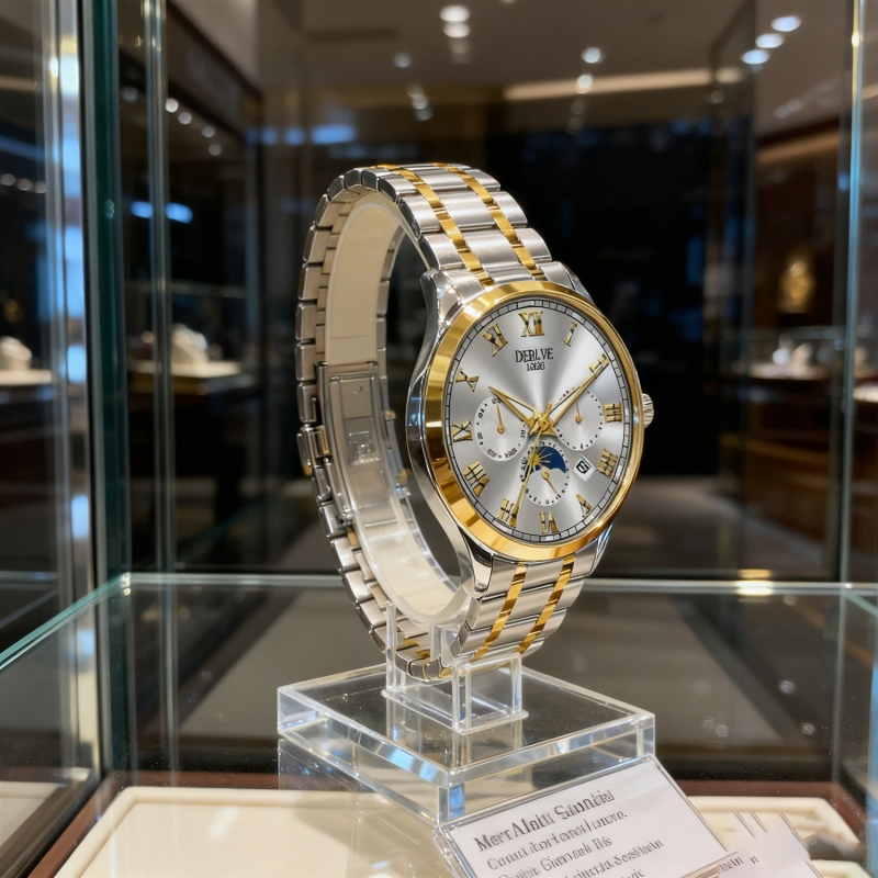 正品名牌钢带商务防水石英腕表高级感男士男款手表全自动非机械表