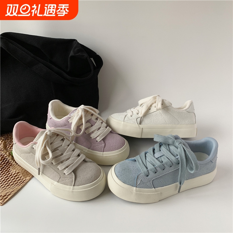 品牌断码百搭小白鞋女ins潮软底板鞋2025新款春季学生厚底休闲运