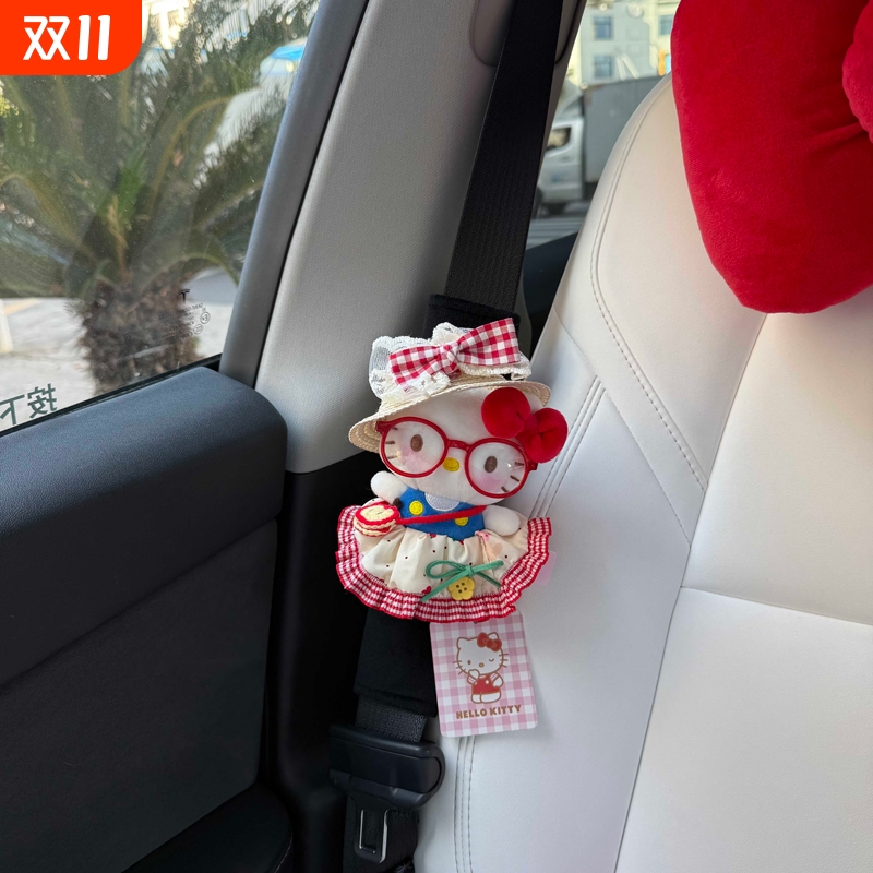 正版hellokittysanrio包包挂件毛绒公仔钥匙扣书包挂饰玩偶