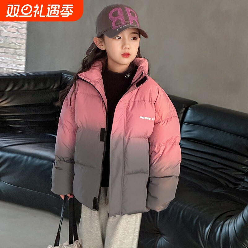 秋冬新款中大童加厚外套保暖棉服