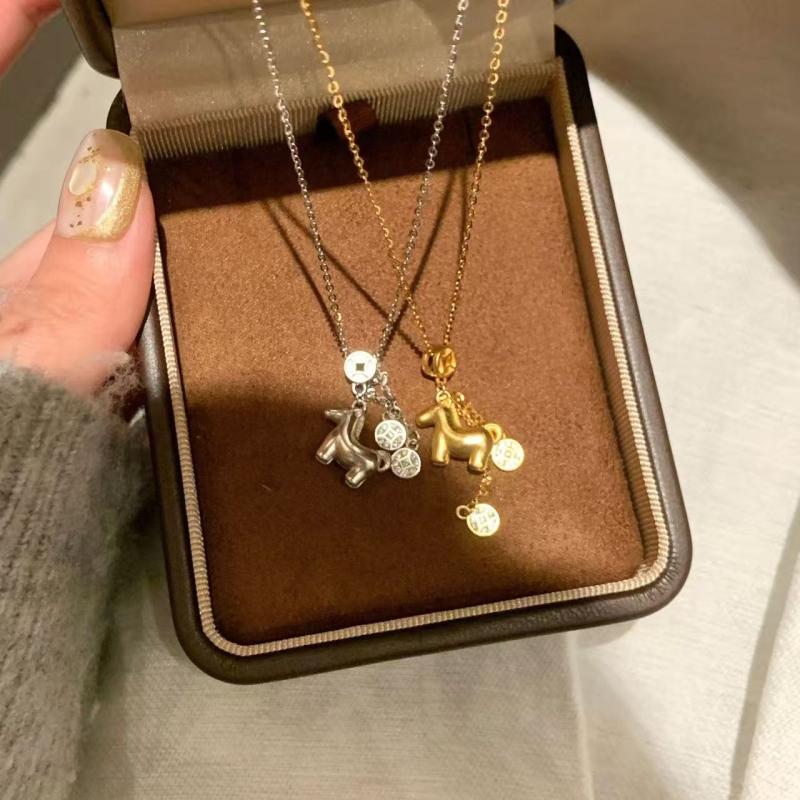 金店同款马上有钱项链女士新款爆款高级感高端大气小众气质