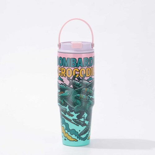 爆款30oz山海经汽车杯户外304不锈钢保温杯颜值吸管车载冰霸水杯