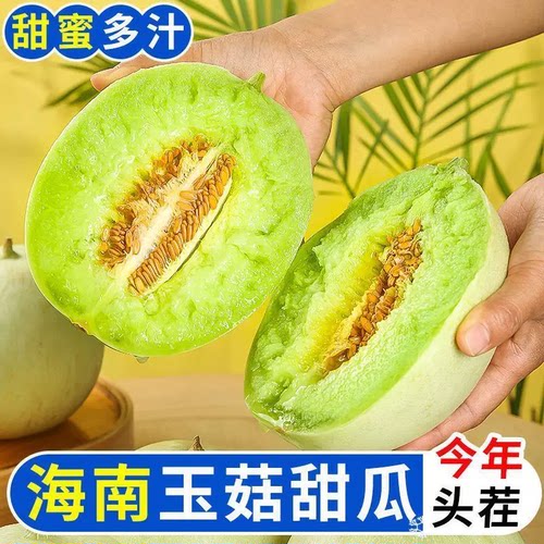 海南正宗玉菇甜瓜冰激凌奶香蜜瓜新鲜水果当季脆玉茹香瓜整箱包邮