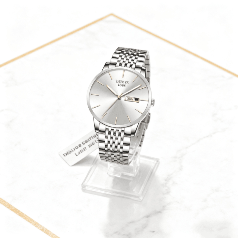 正品名牌钢带商务防水石英腕表高级感男士男款手表全自动非机械表