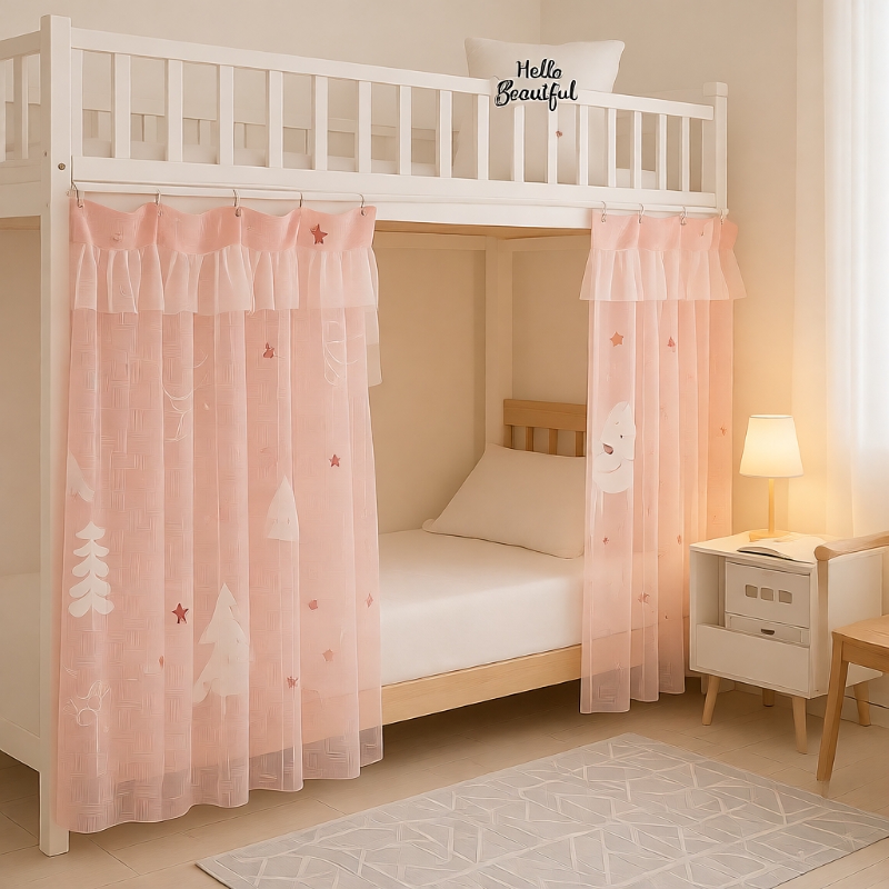 女生宿舍床帘学生上铺上下铺帘子窗帘单人围帘桌帘隔断帘蚊帐隐私