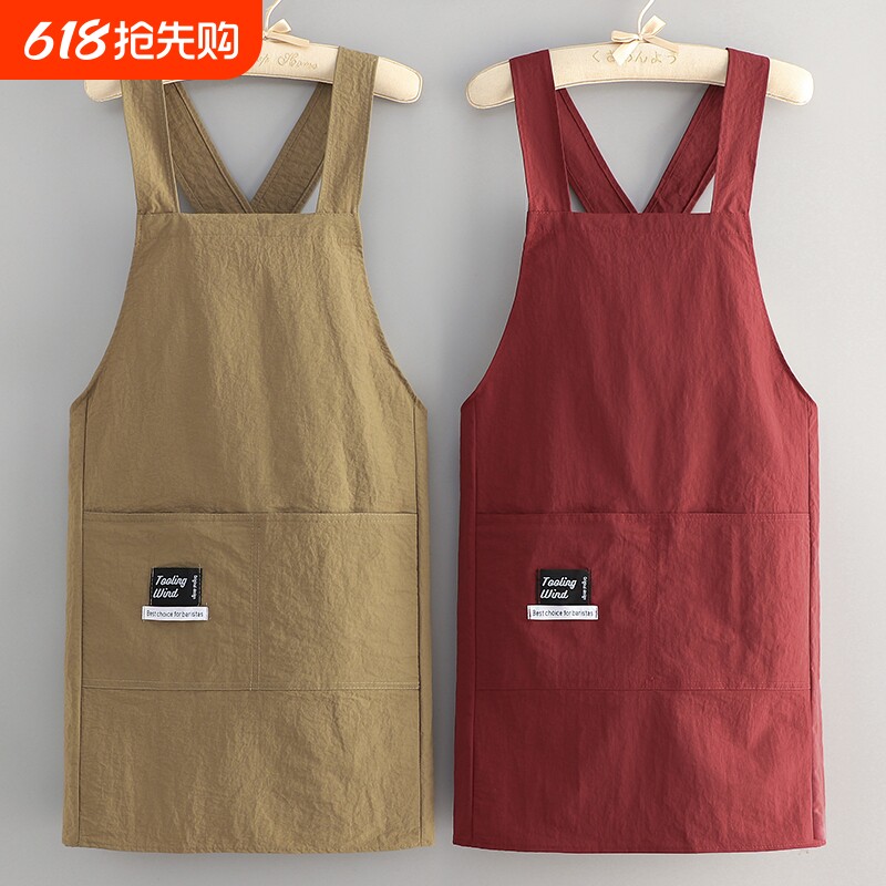 日式围裙家用2025新款防水防油男女士做饭炒菜厨房专用布围腰餐饮