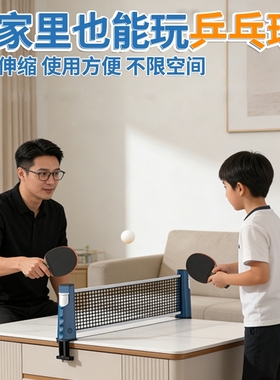 乒乓球网架便携式拦截网室外标准拦球专业自由伸缩乓乒球台中间网