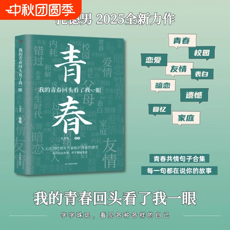我的青春回头看了我一眼孔德男2025新作句子文案治愈成长遗憾正版