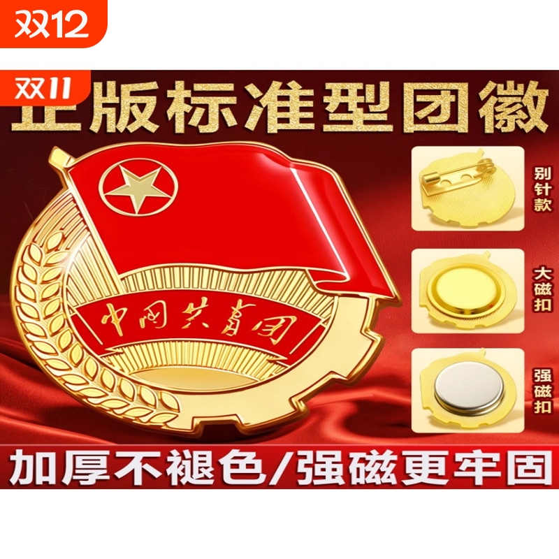 中国共青团员徽章新版标准正版