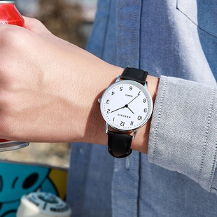 考试专用手表男女初高中学生公务员简约静音机械电子石英夜光普通