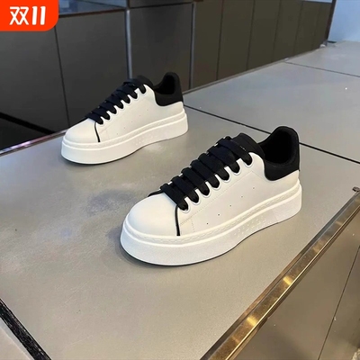 八哥男鞋秋季小众设计感百搭休闲板鞋潮牌高级感运动厚底小白潮鞋