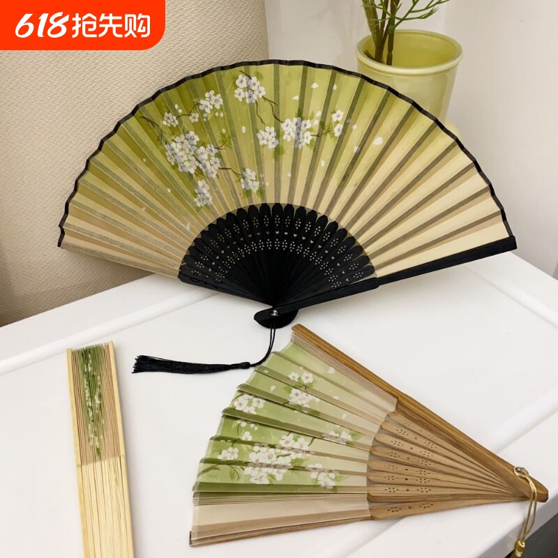 古风扇子折扇中国风汉服旗袍扇子新中式夏天女扇便携折叠小扇清新