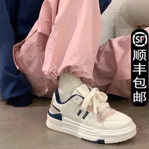 休闲加绒女鞋麦穗小白鞋女冬季百搭板鞋小众原创鞋子加厚保暖棉鞋
