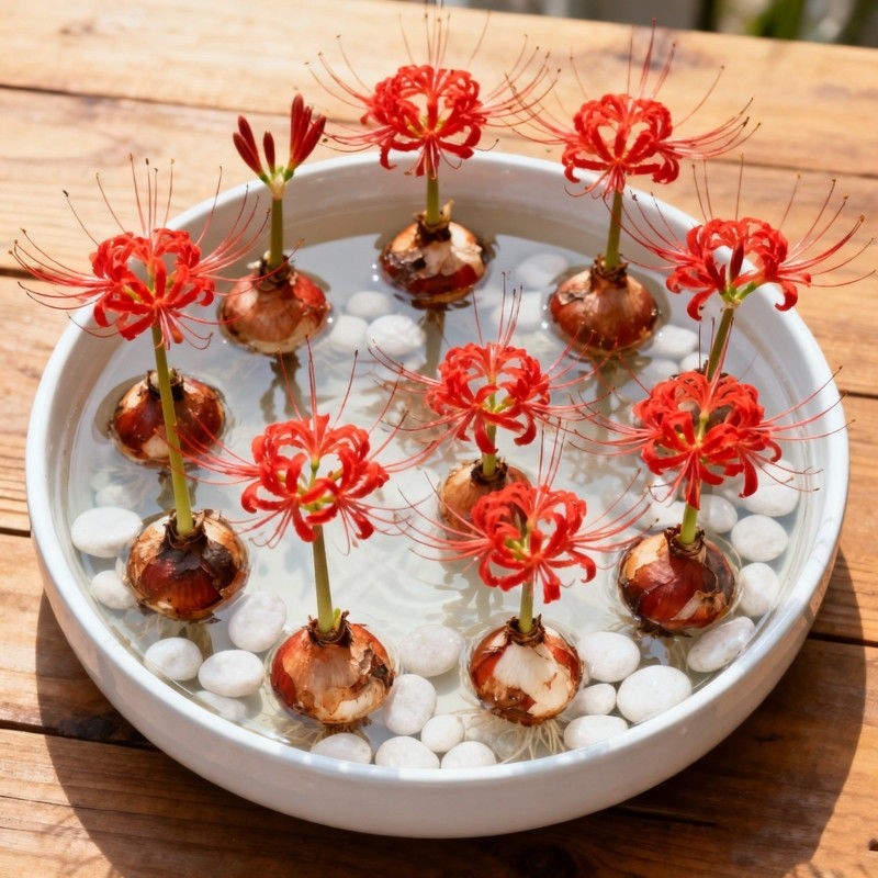 开花彼岸花曼珠沙华盆栽红花换锦石蒜花卉浓香晚香玉水培室内客厅