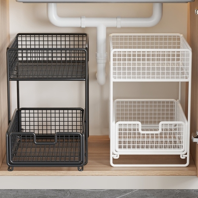 浴室柜下可抽拉置物架卫生间