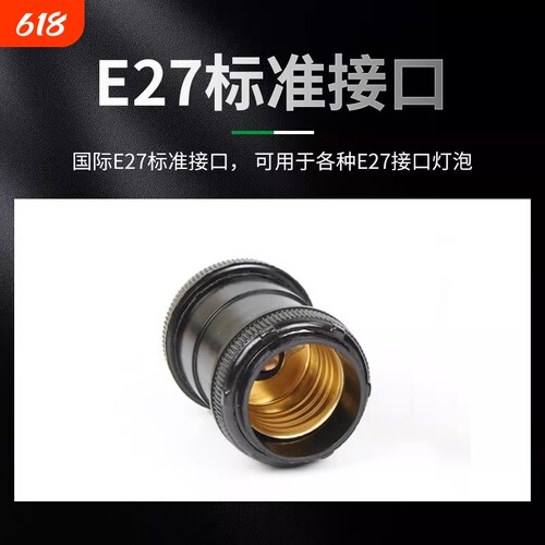加厚全铜管接带开关灯头
