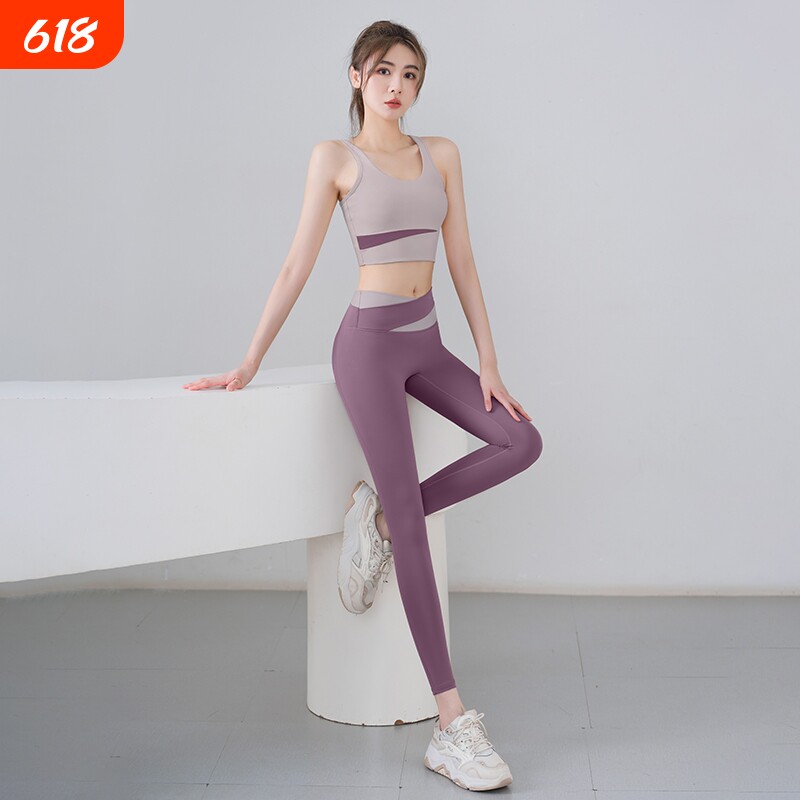 健身服套装女高级感专业运动跑步外穿文胸速干防震内衣背心夏瑜伽