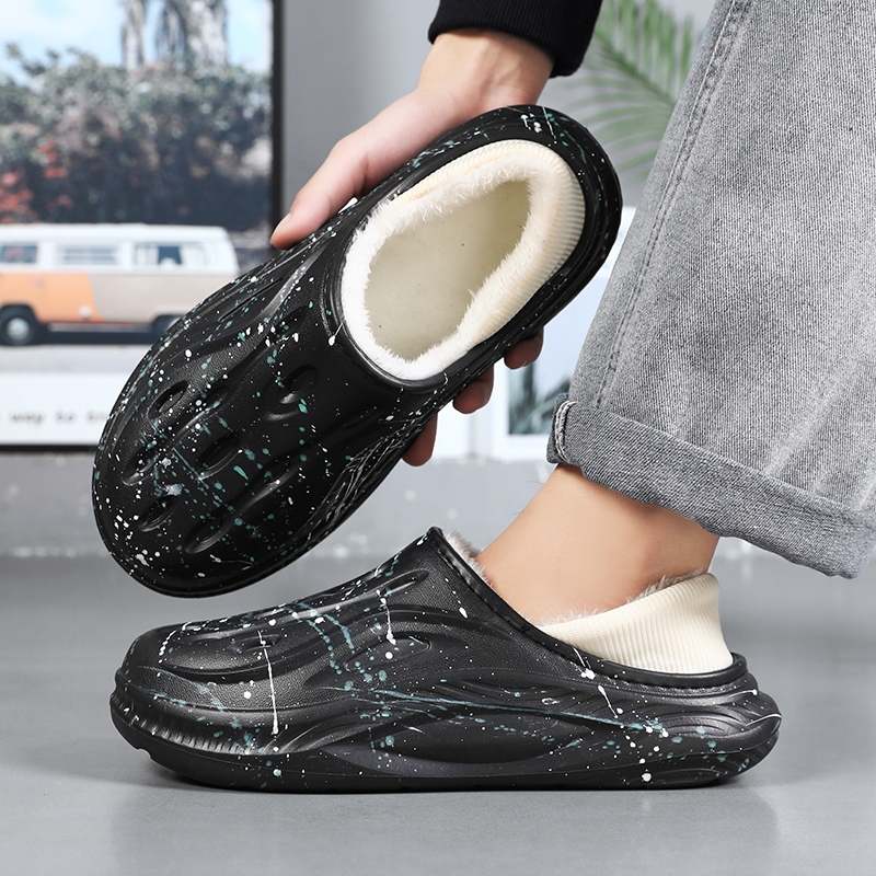 海峡虎防滑保暖包头棉鞋